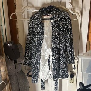 Anne Klein Black and White Floral Jacket
